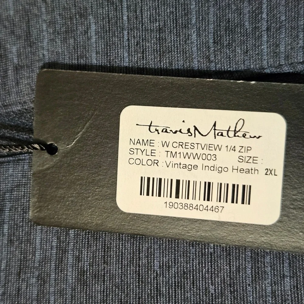 Travis Mathew Women's Crestview 1/4-Zip Golf‎ Pullover Blue Women's SIze XXL NWT